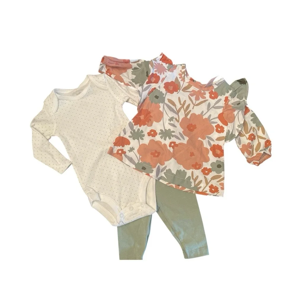 Carter's Just One You Baby Girl 3-Piece Pants Set Size 3 Months New with Tags
